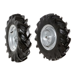 Coppia ruote gommate 4.00x8 - Disco fisso, Innesto rapido - 6920 9020A Coppia ruote gommate 4.00x8 - Disco fisso, Innesto rapido - 6920 9020A